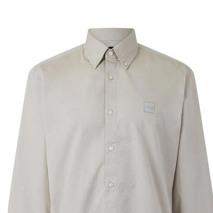 Beige - Side - Boss Mens Shirt