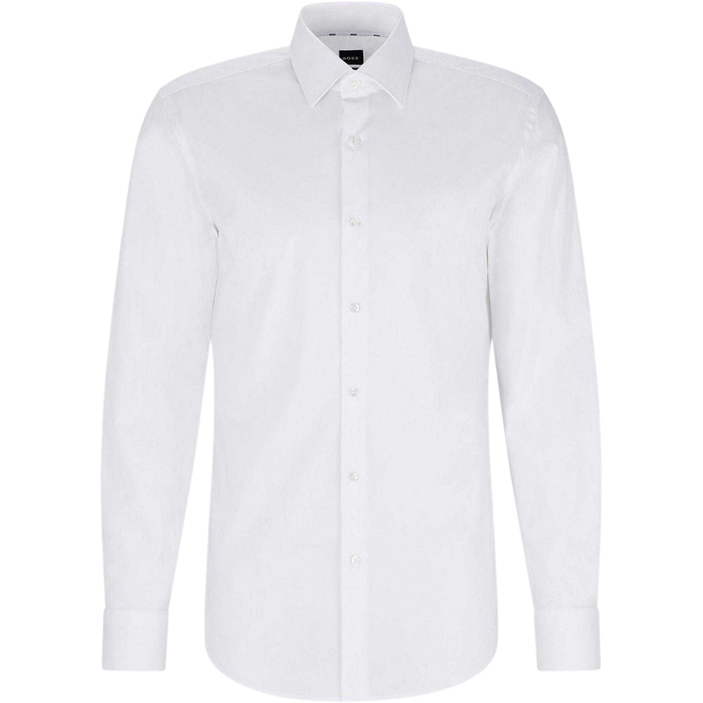 White - Front - Boss Mens Oxford Regular Shirt