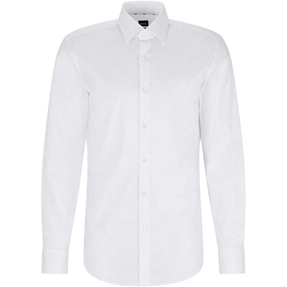 White - Front - Boss Mens Oxford Regular Shirt