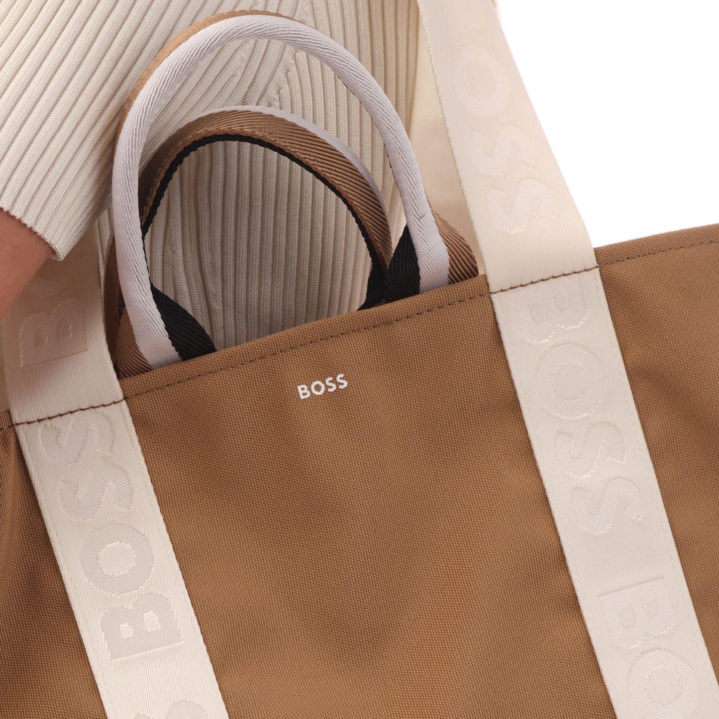 Beige - Back - Hugo Boss Deva Shopper Bag