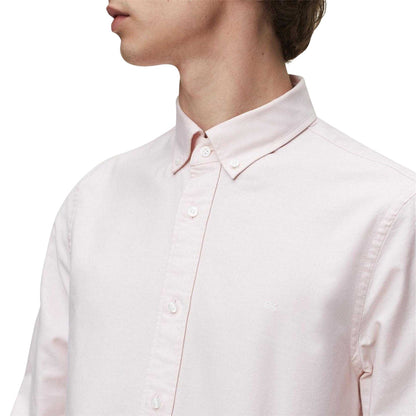 Pale Pink - Side - Calvin Klein Mens Oxford Cotton Shirt