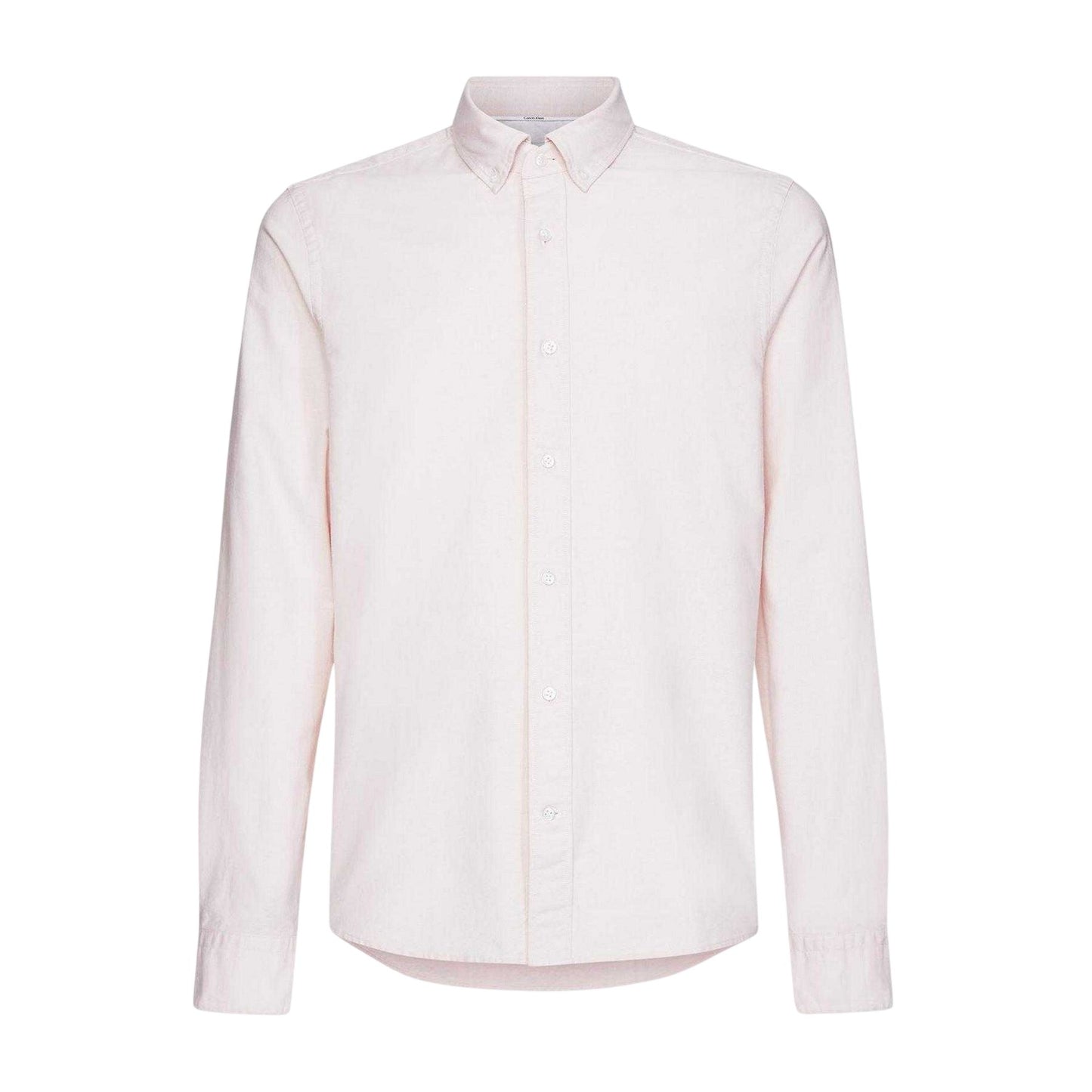 Pale Pink - Front - Calvin Klein Mens Oxford Cotton Shirt