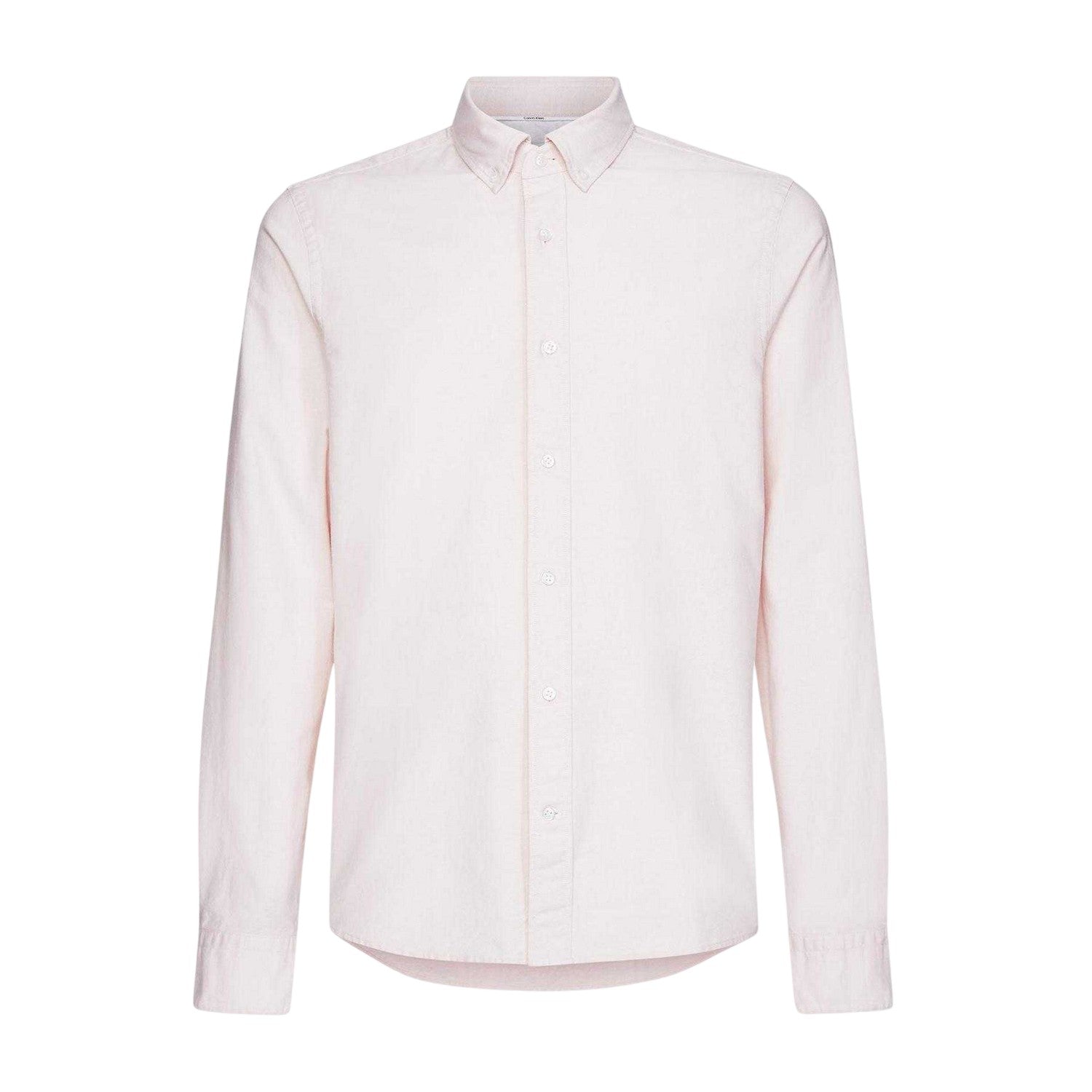 Pale Pink - Front - Calvin Klein Mens Oxford Cotton Shirt