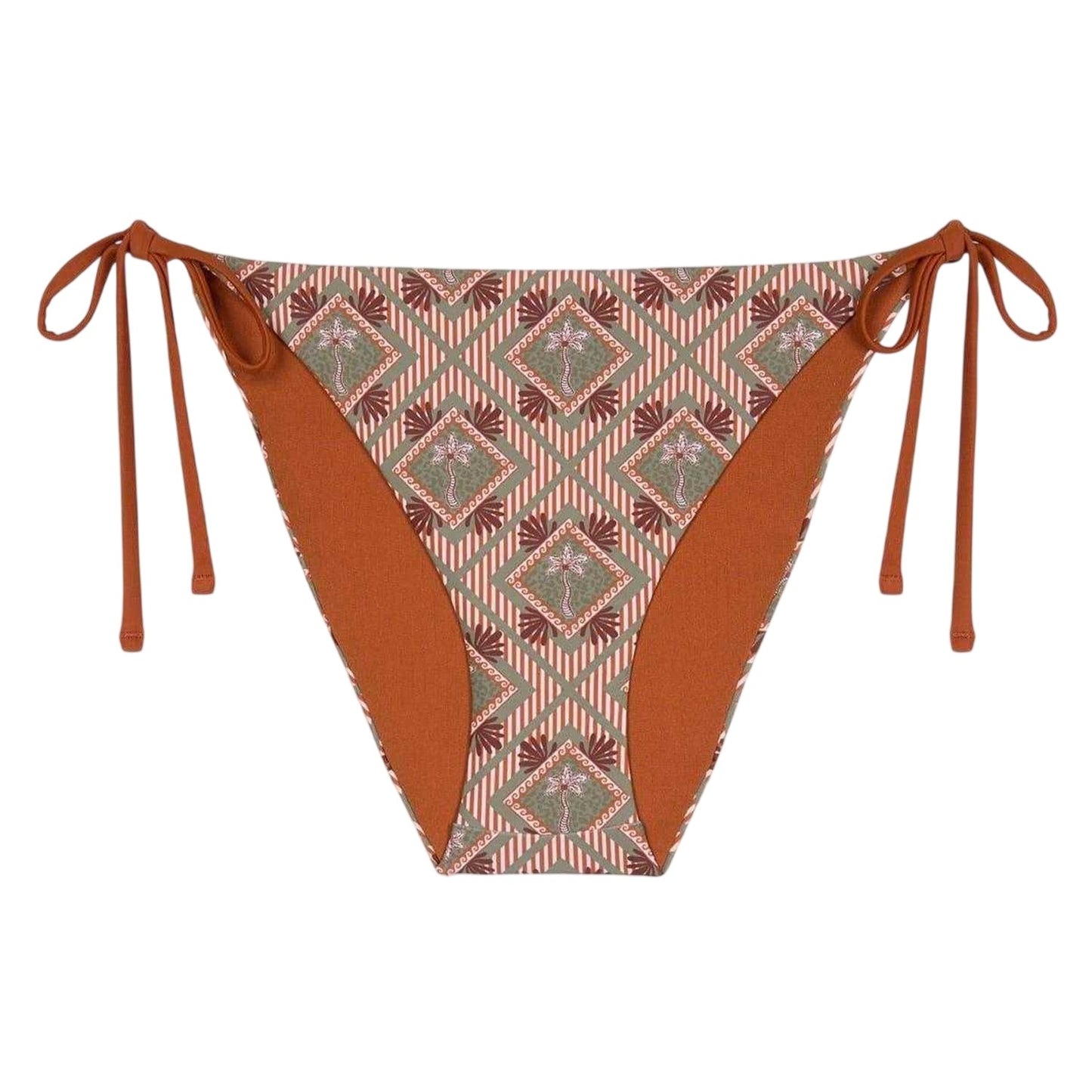Brown-Multicoloured - Front - Chelsea Peers Womens-Ladies Geometric Bikini Bottoms