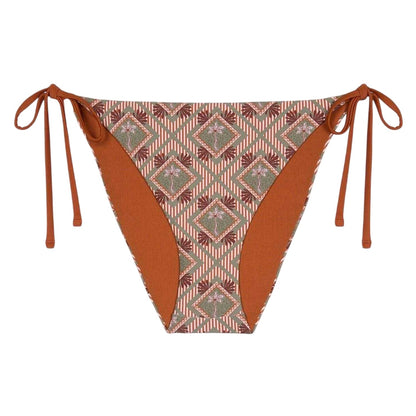 Brown-Multicoloured - Front - Chelsea Peers Womens-Ladies Geometric Bikini Bottoms