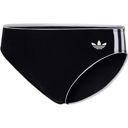 Black - Front - Adidas Womens-Ladies Originals Adicolor 3 Stripes Cotton Bikini Bottoms