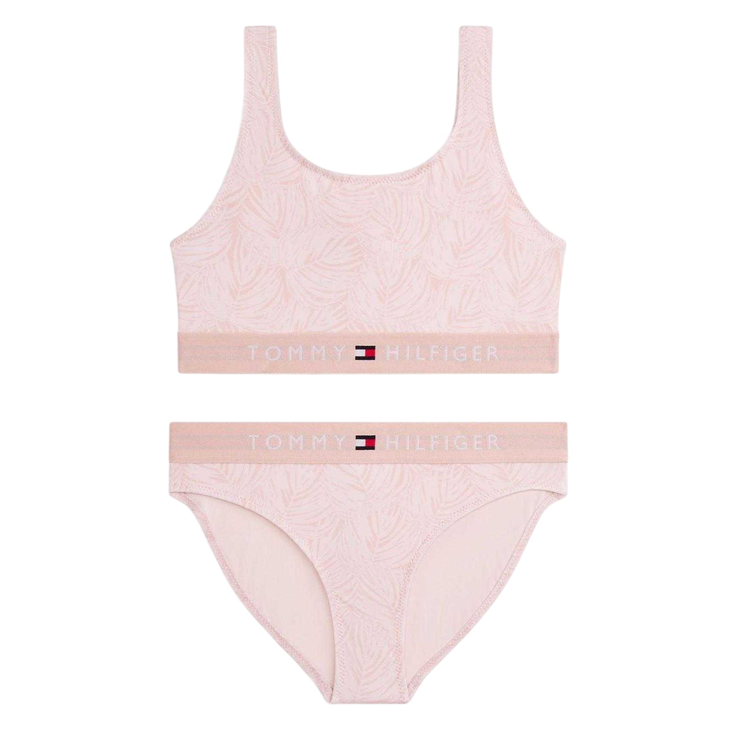 Palm Pink - Front - Tommy Hilfiger Girls Bikini Set