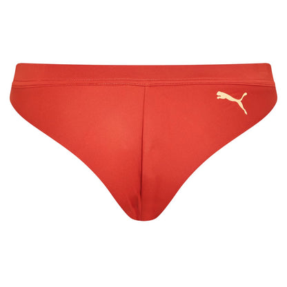 Brown Combo - Back - Puma Womens-Ladies Sporty Brazil Bikini Bottoms
