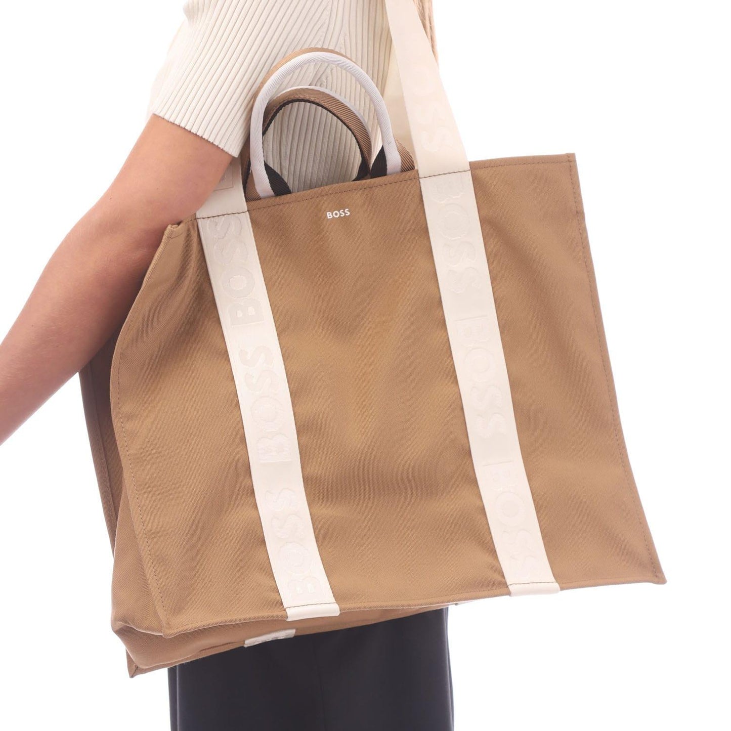 Beige - Front - Hugo Boss Deva Shopper Bag