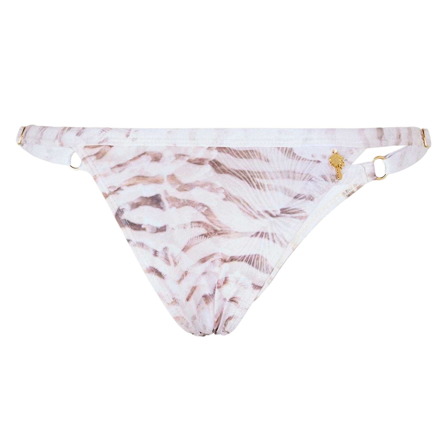 Beige - Back - Grace Jacob Womens-Ladies Brazil Quick Dry Low Rise Bikini Bottoms