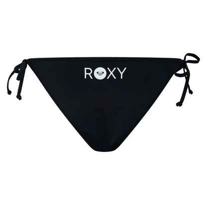 Black - Back - Roxy Womens-Ladies Plain Side Tie Bikini Bottoms