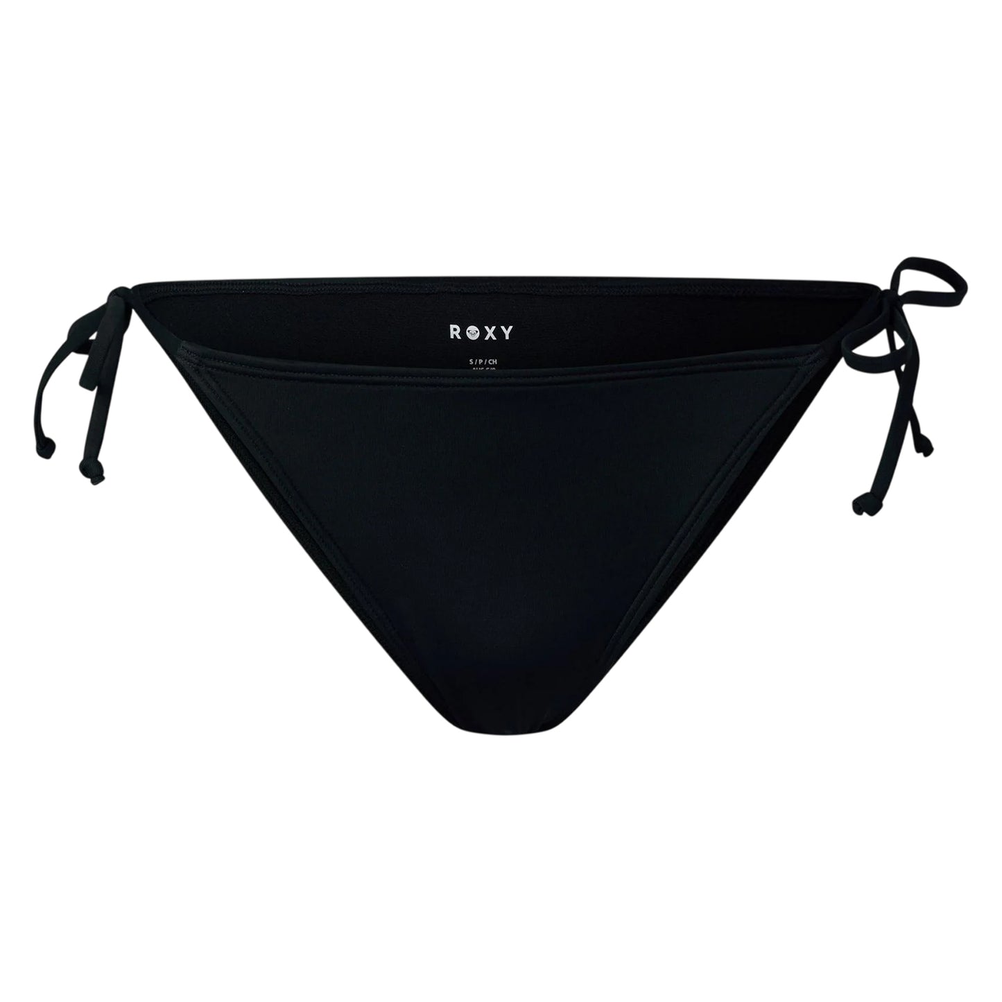 Black - Front - Roxy Womens-Ladies Plain Side Tie Bikini Bottoms