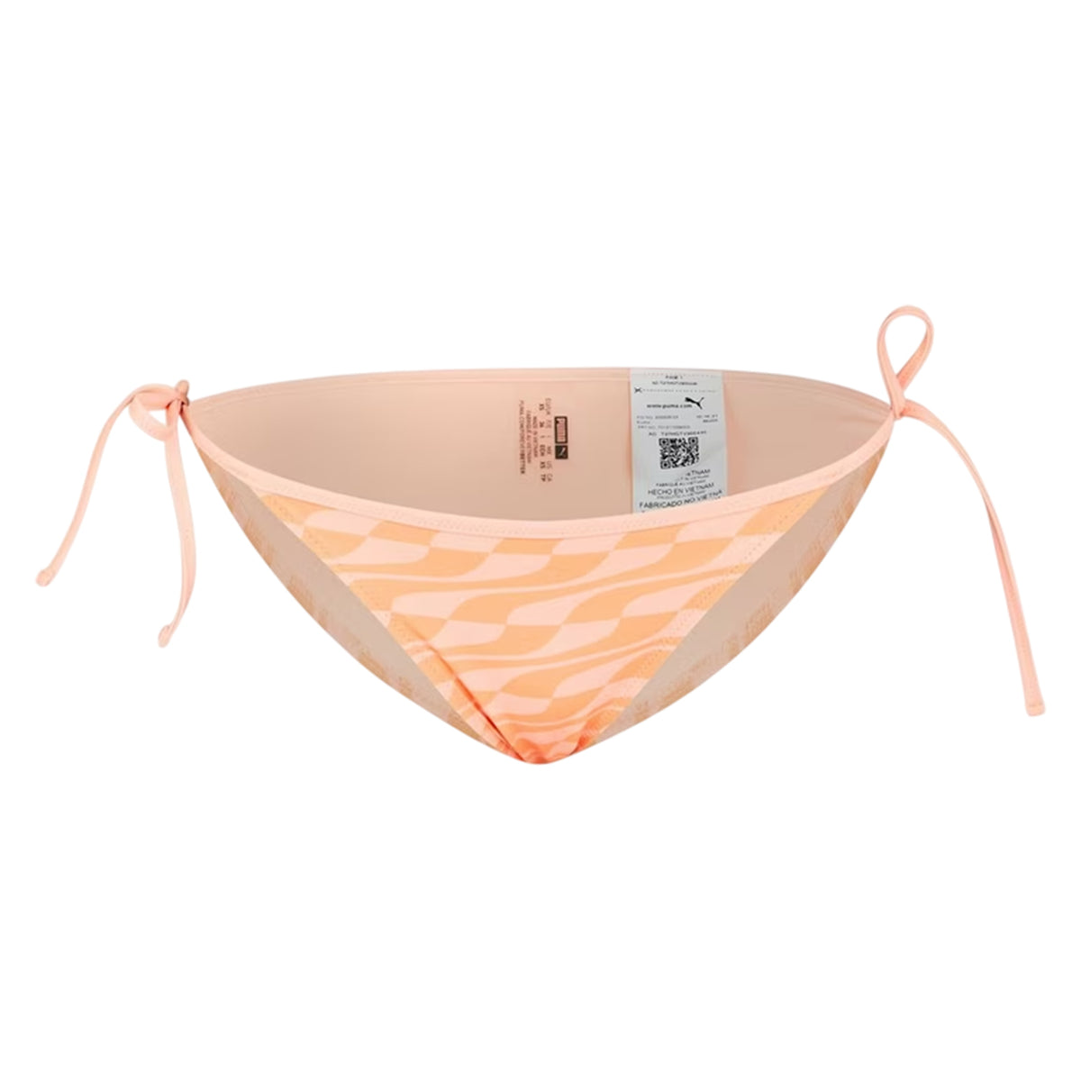 Peach - Front - Puma Womens-Ladies Wave Pattern Side Tie Bikini Bottoms