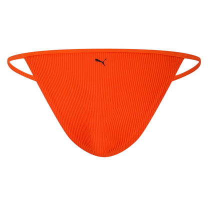 Red - Back - Puma Womens-Ladies Tanga Ribbed Bikini Bottoms