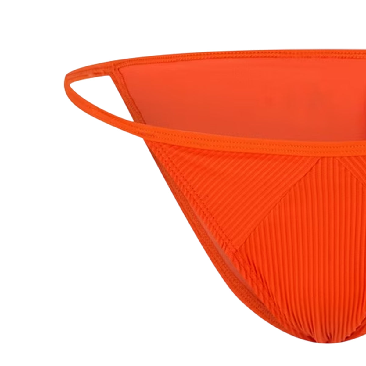 Red - Side - Puma Womens-Ladies Tanga Ribbed Bikini Bottoms