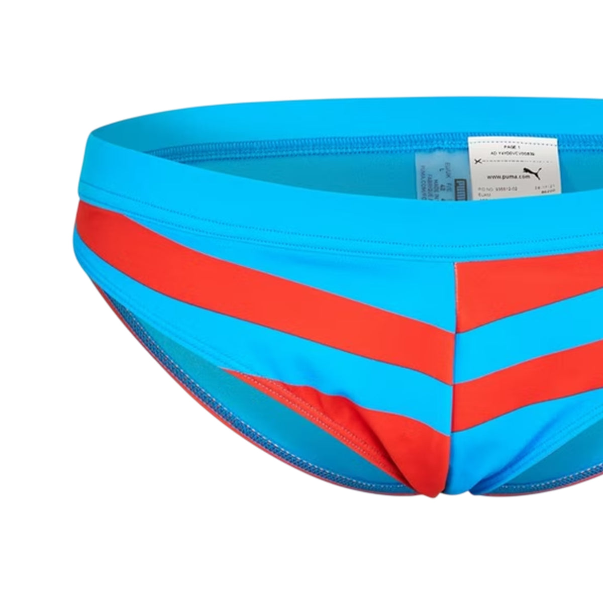 Blue - Side - Puma Womens-Ladies Heritage Colour Block Bikini Bottoms