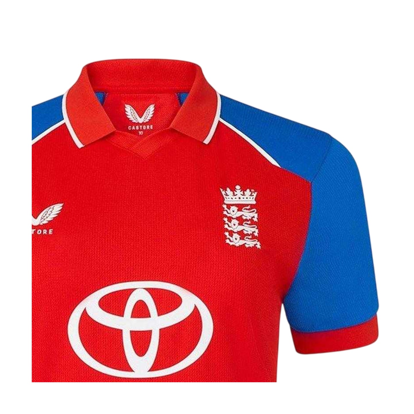 Red-Blue - Side - Castore Womens-Ladies 26-27 England Cricket Cricket Shirt
