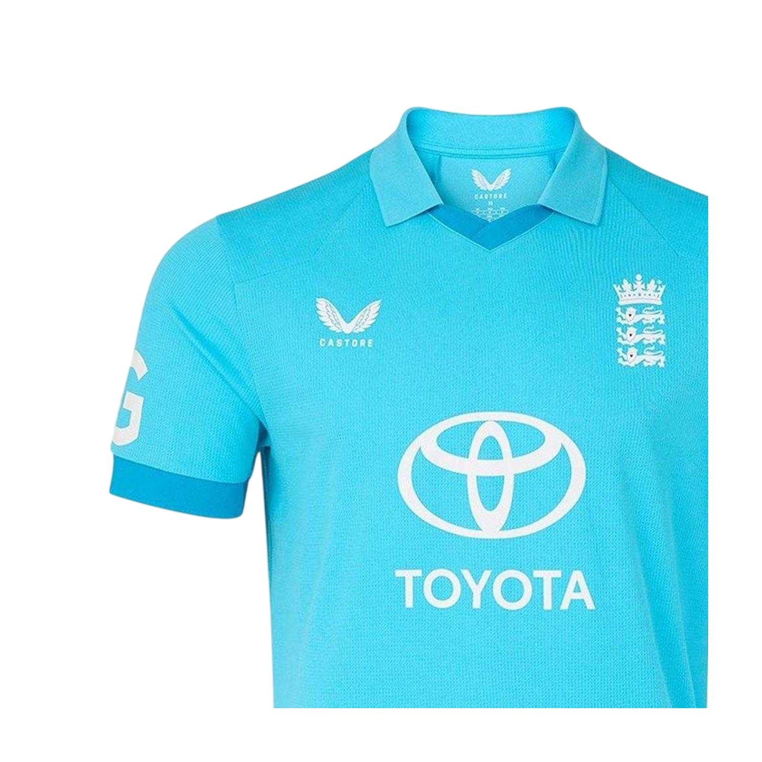 Atoll Blue-Blue Danube - Side - Castore Mens ODI 26-27 England Cricket T-Shirt