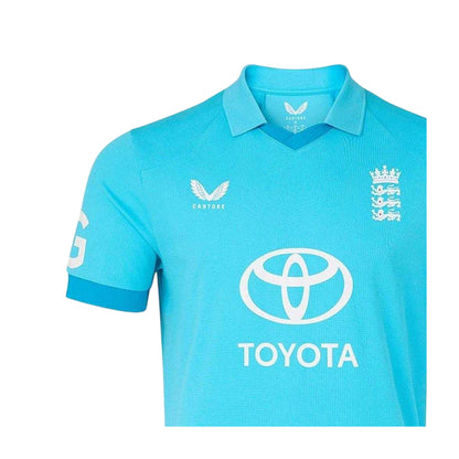Atoll Blue-Blue Danube - Side - Castore Mens ODI 26-27 England Cricket T-Shirt