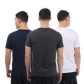 Navy-White-Grey - Back - Bench Mens Somerset Logo T-Shirt (Pack of 3)