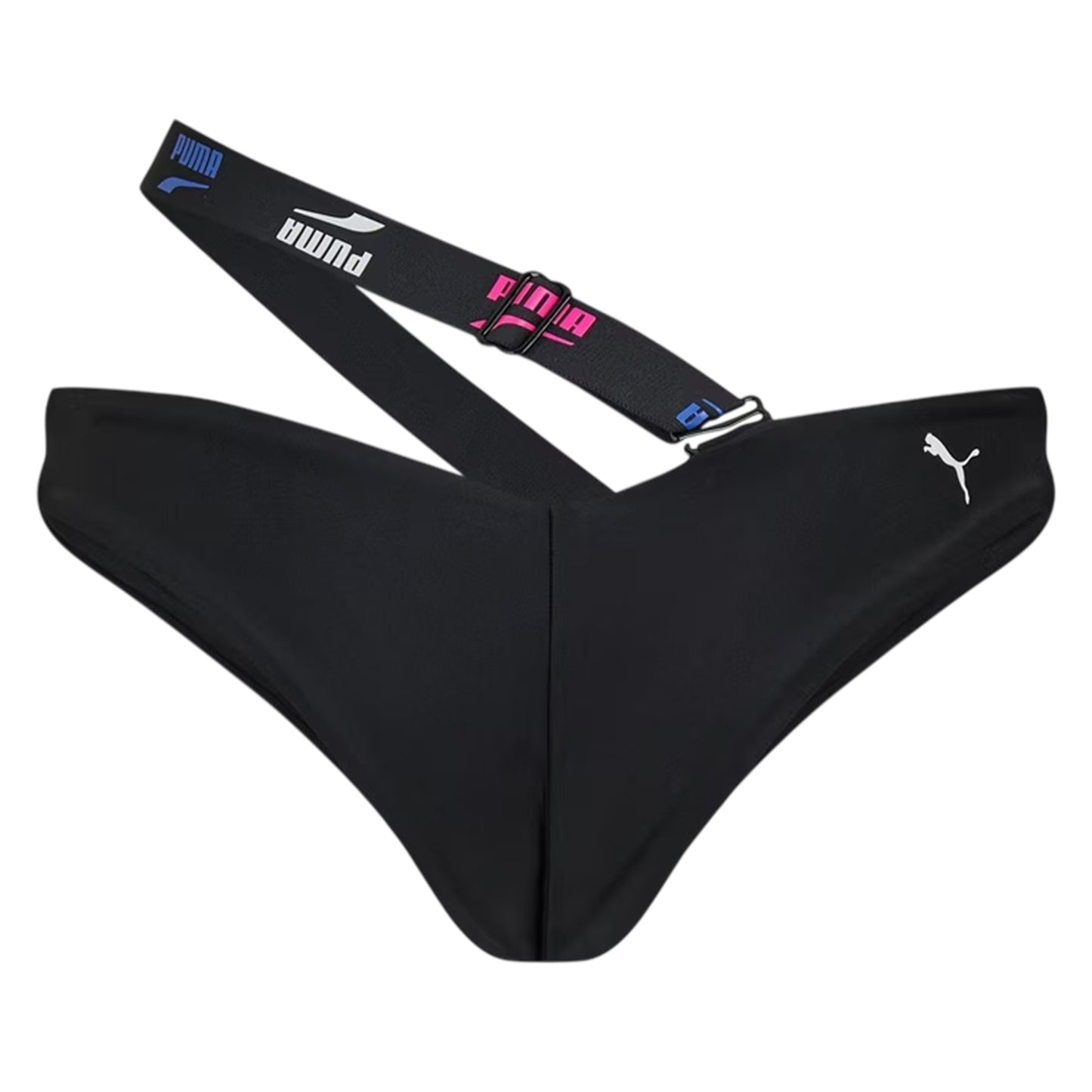 Black - Back - Puma Womens-Ladies Logo Swim Briefs