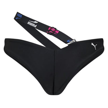 Black - Back - Puma Womens-Ladies Logo Swim Briefs