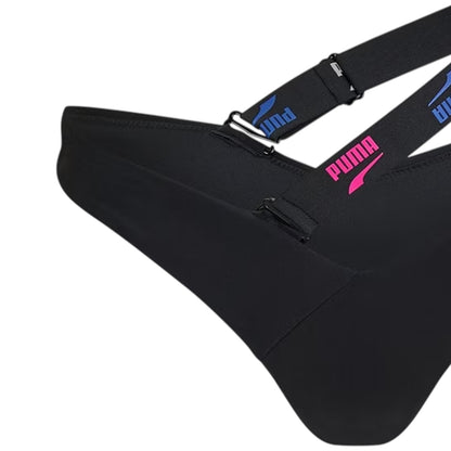 Black - Side - Puma Womens-Ladies Logo Swim Briefs