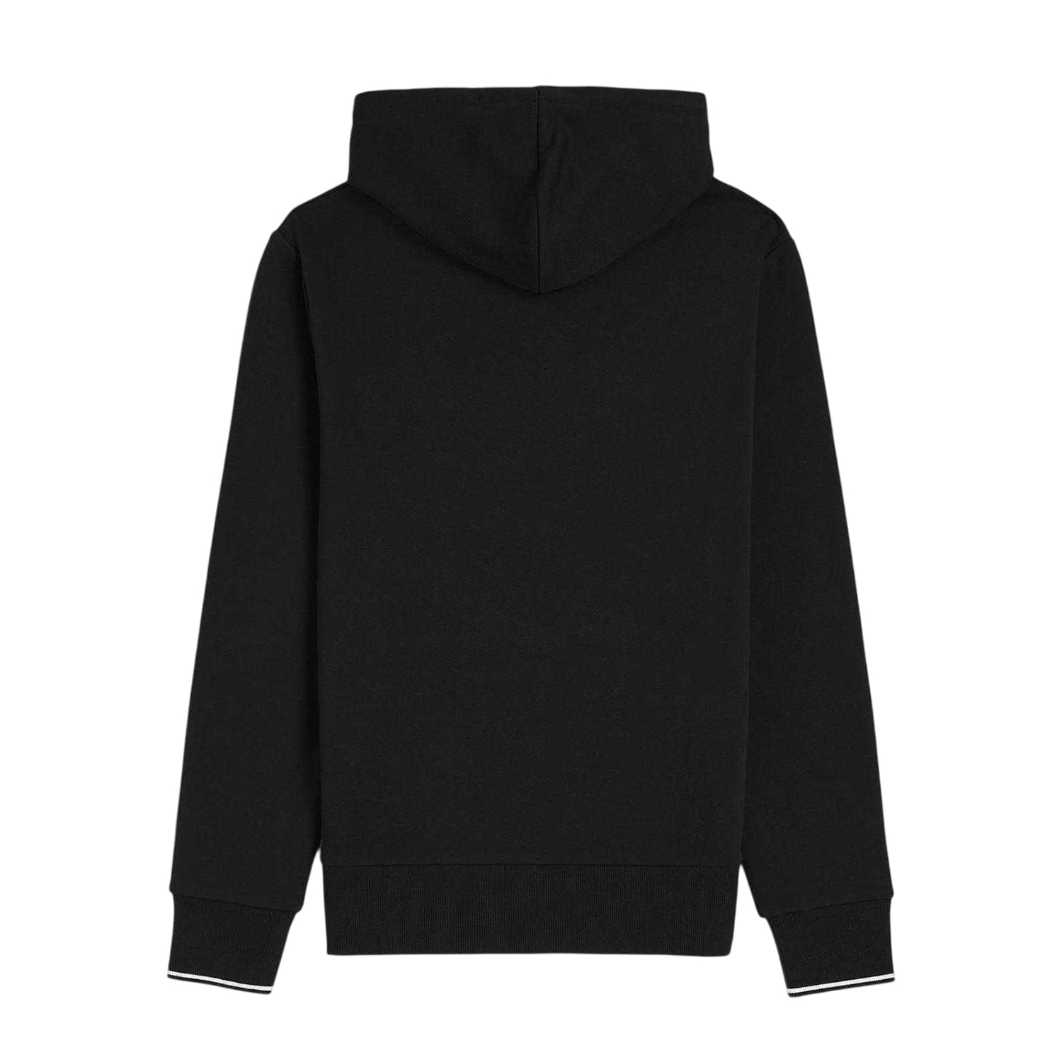 Black - Back - Fred Perry Mens Logo Hoodie