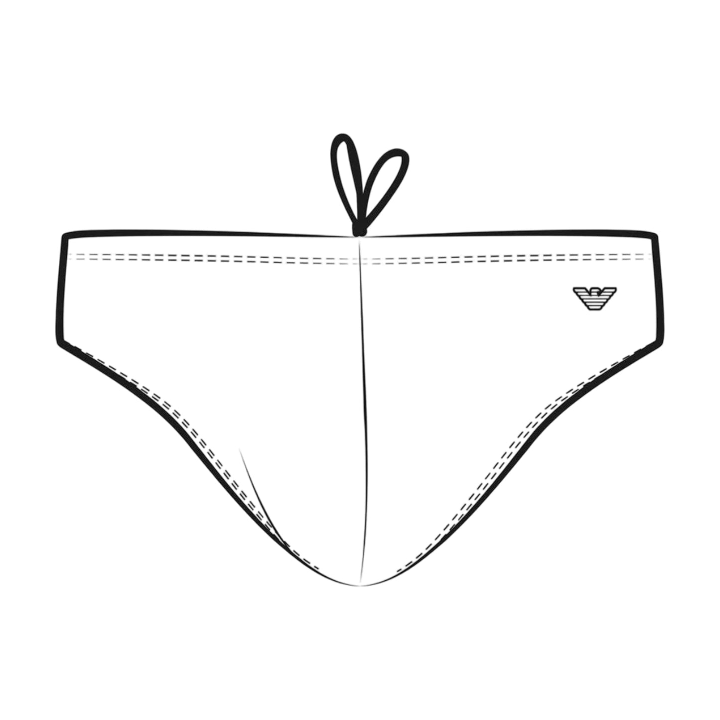 White - Front - Emporio Armani EA7 Mens Swimming Trunks