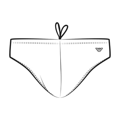 White - Front - Emporio Armani EA7 Mens Swimming Trunks