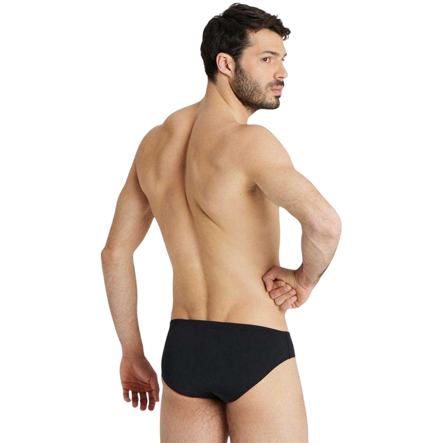 Black-White - Lifestyle - Arena Mens Team Logo Swim Briefs