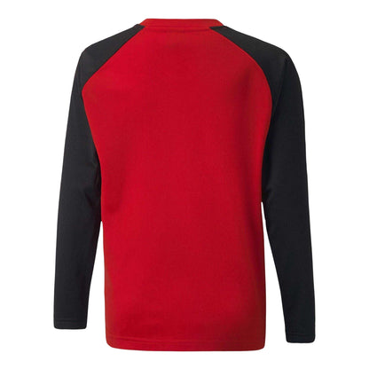 Red-Black - Back - Puma Childrens-Kids Team Liga Two Tone Base Layer Top