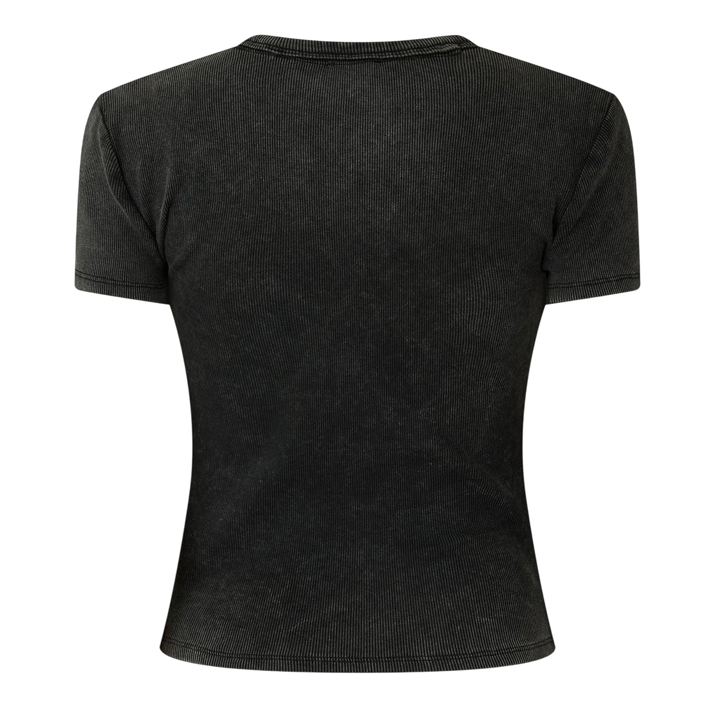 Black - Back - Hugo Womens-Ladies Lettering Print Crew Neck Slim T-Shirt