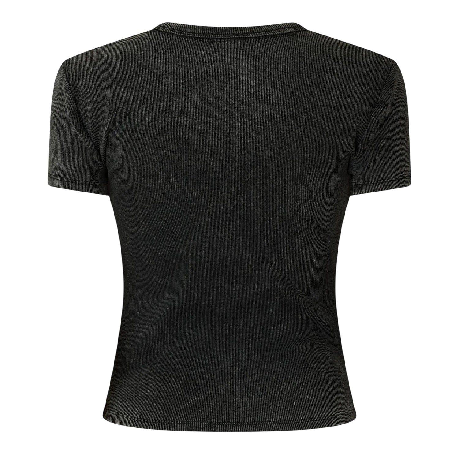 Black - Back - Hugo Womens-Ladies Lettering Print Crew Neck Slim T-Shirt