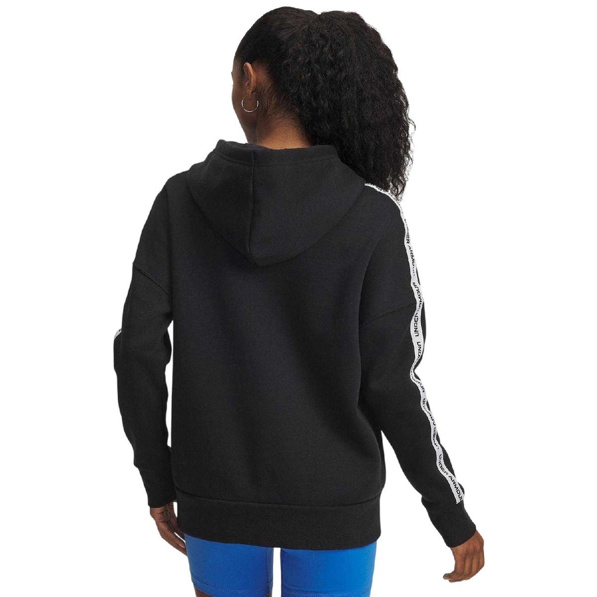 Black - Back - Under Armour Womens-Ladies Icons Fleece Hoodie