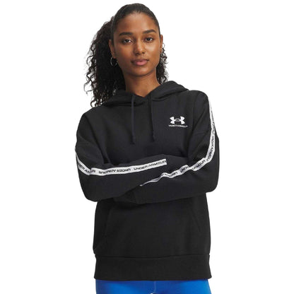 Black - Front - Under Armour Womens-Ladies Icons Fleece Hoodie