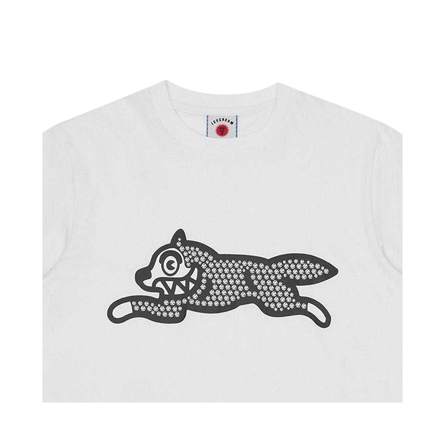 White - Side - ICECREAM Mens Glitter Cotton T-Shirt