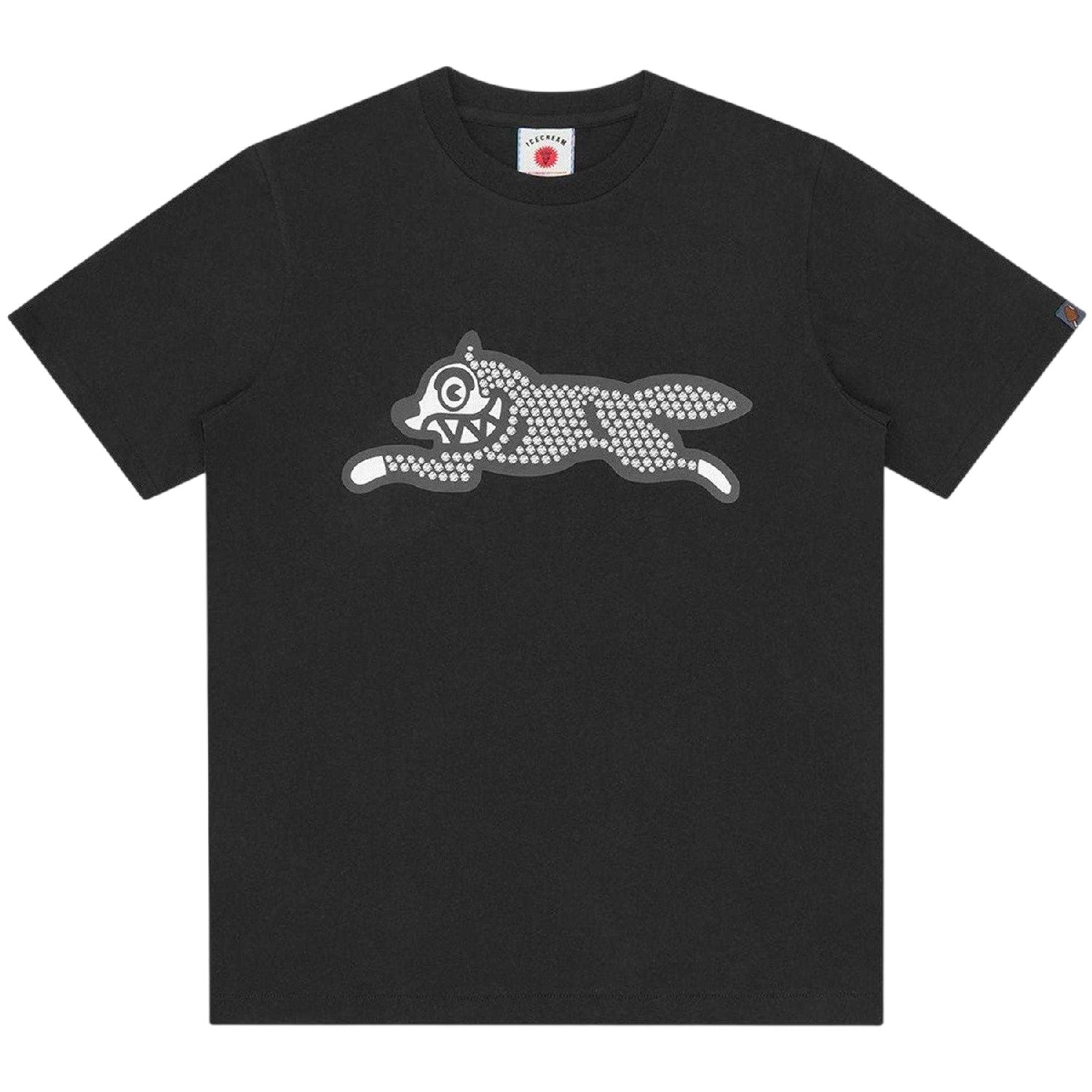 Black - Front - ICECREAM Mens Glitter Cotton T-Shirt