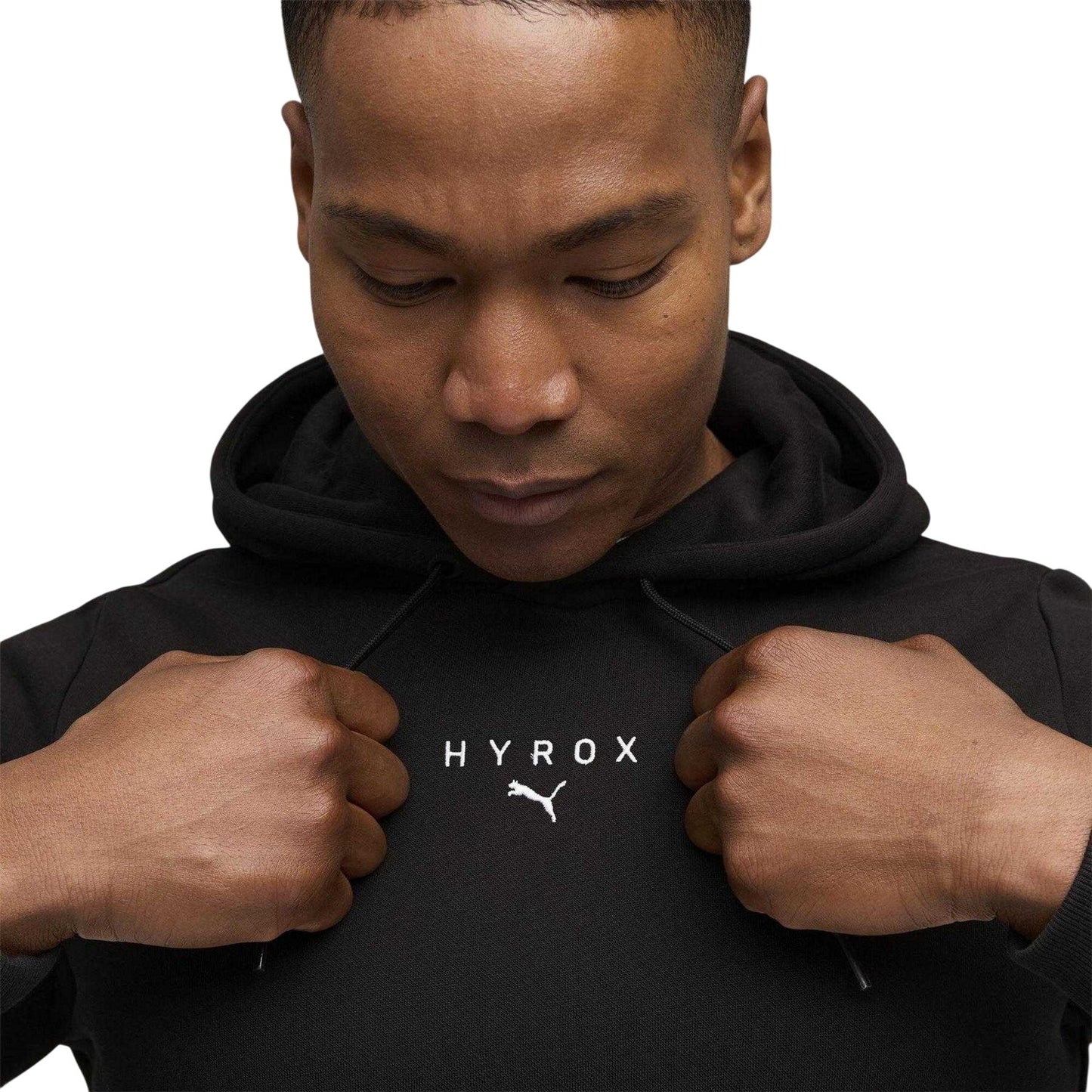 Black - Side - Puma Mens X Hyrox Heavyweight Hoodie