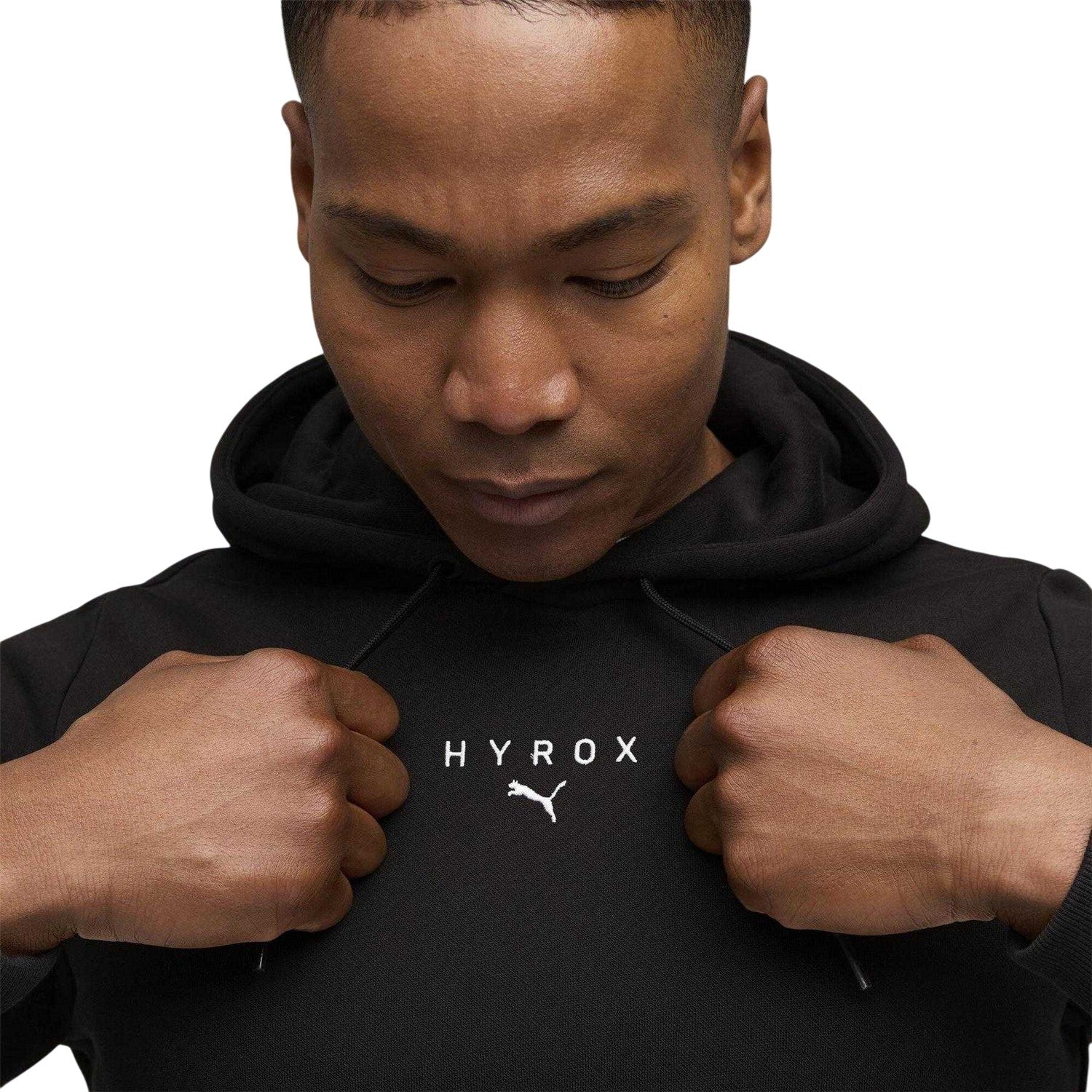 Black - Side - Puma Mens X Hyrox Heavyweight Hoodie