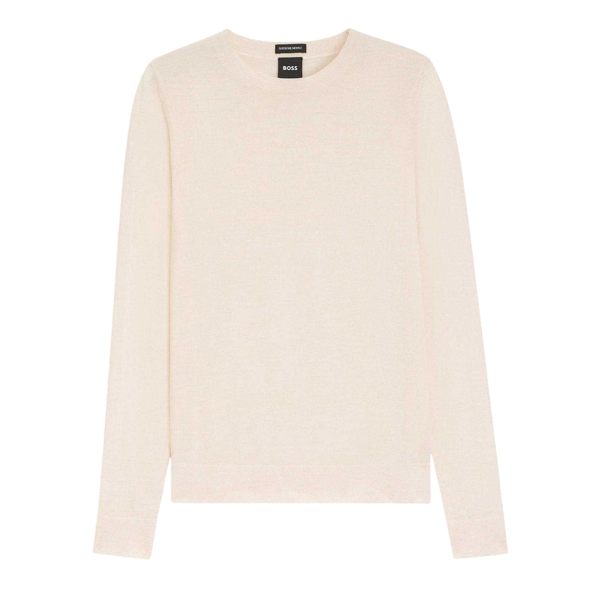 Natural - Front - Boss Womens-Ladies Ferpina Plain Knitted Jumper