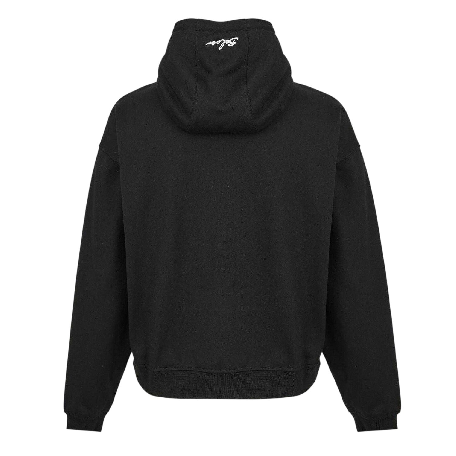 Black - Back - Belier Mens Oversized Full Zip Hoodie