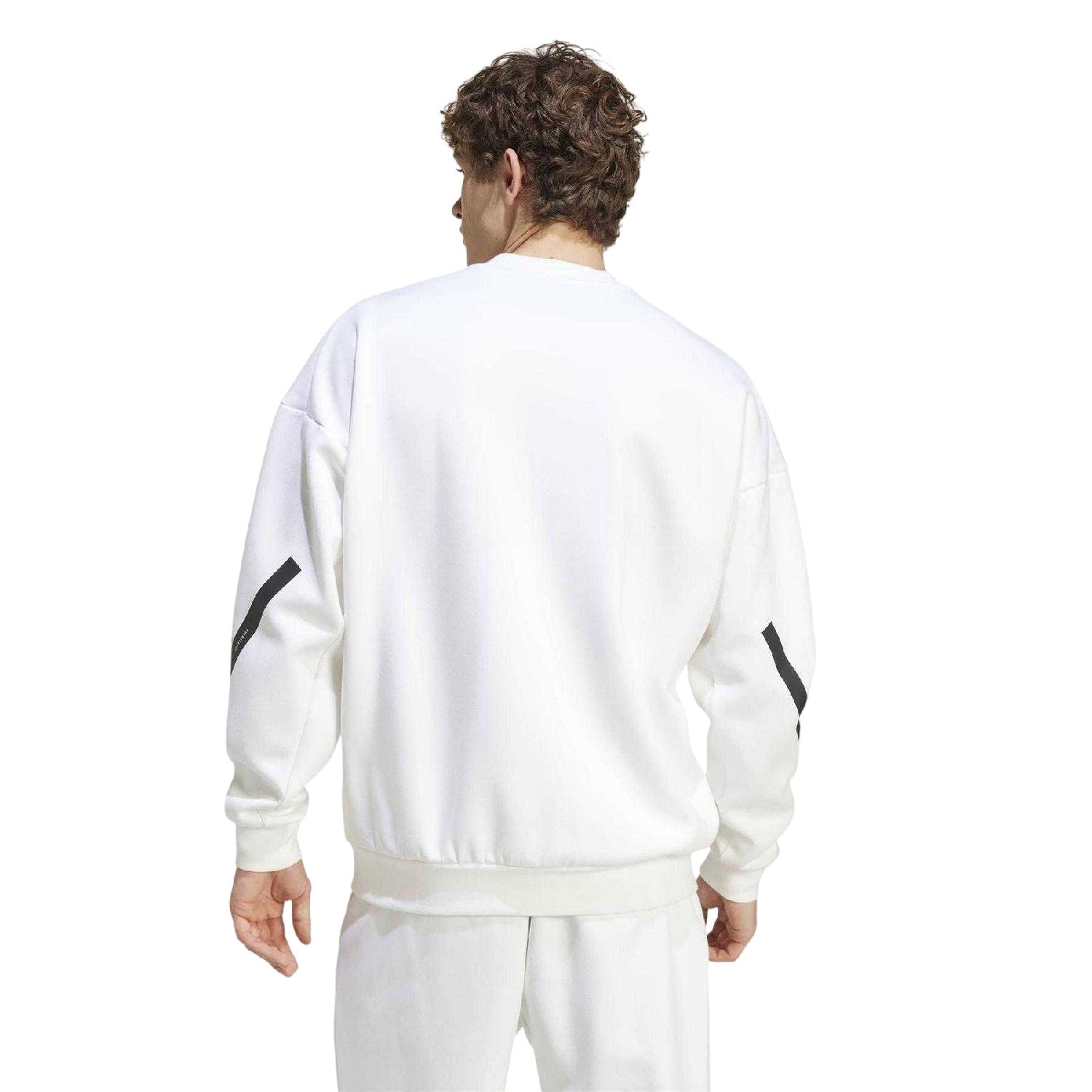 White - Back - Adidas Mens Z.N.E. Crew Neck Loose Sweatshirt