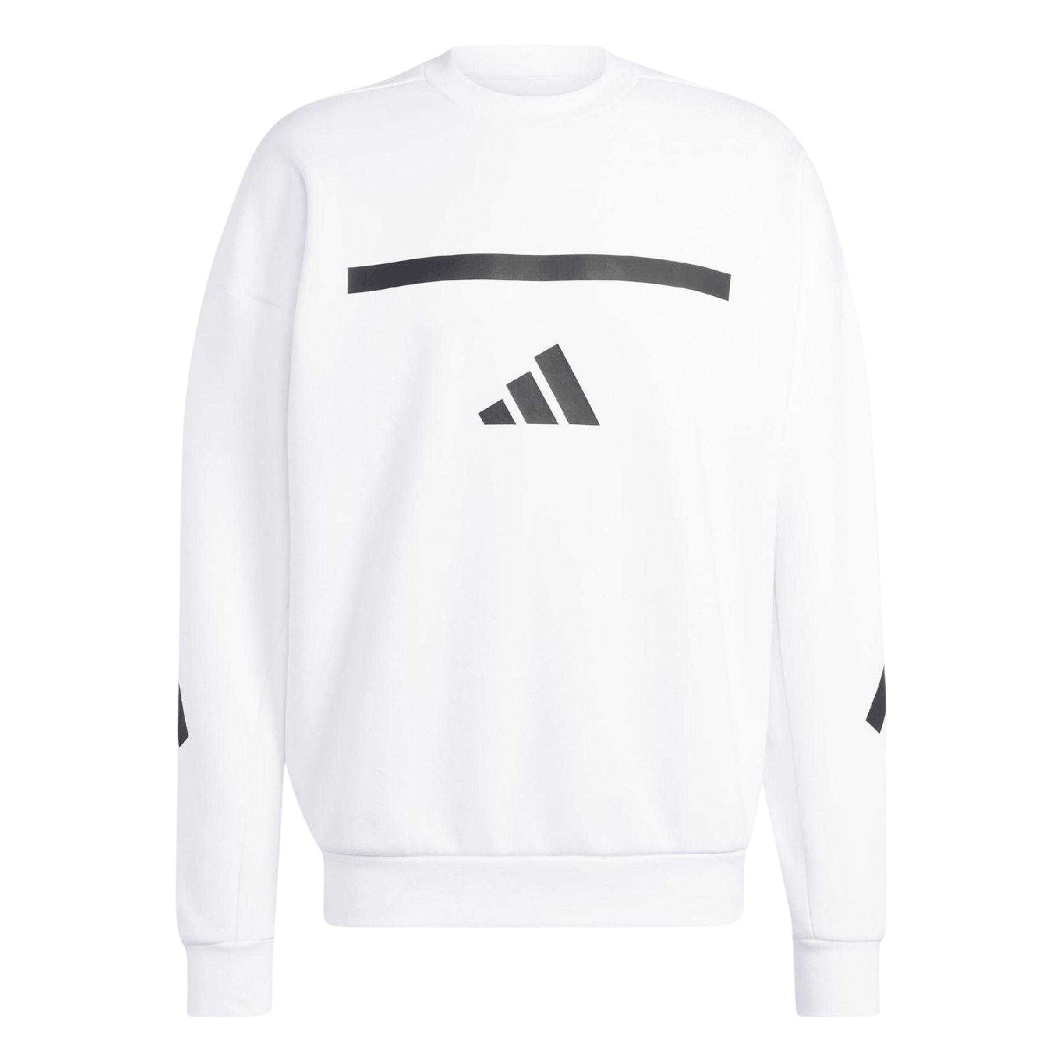 White - Front - Adidas Mens Z.N.E. Crew Neck Loose Sweatshirt