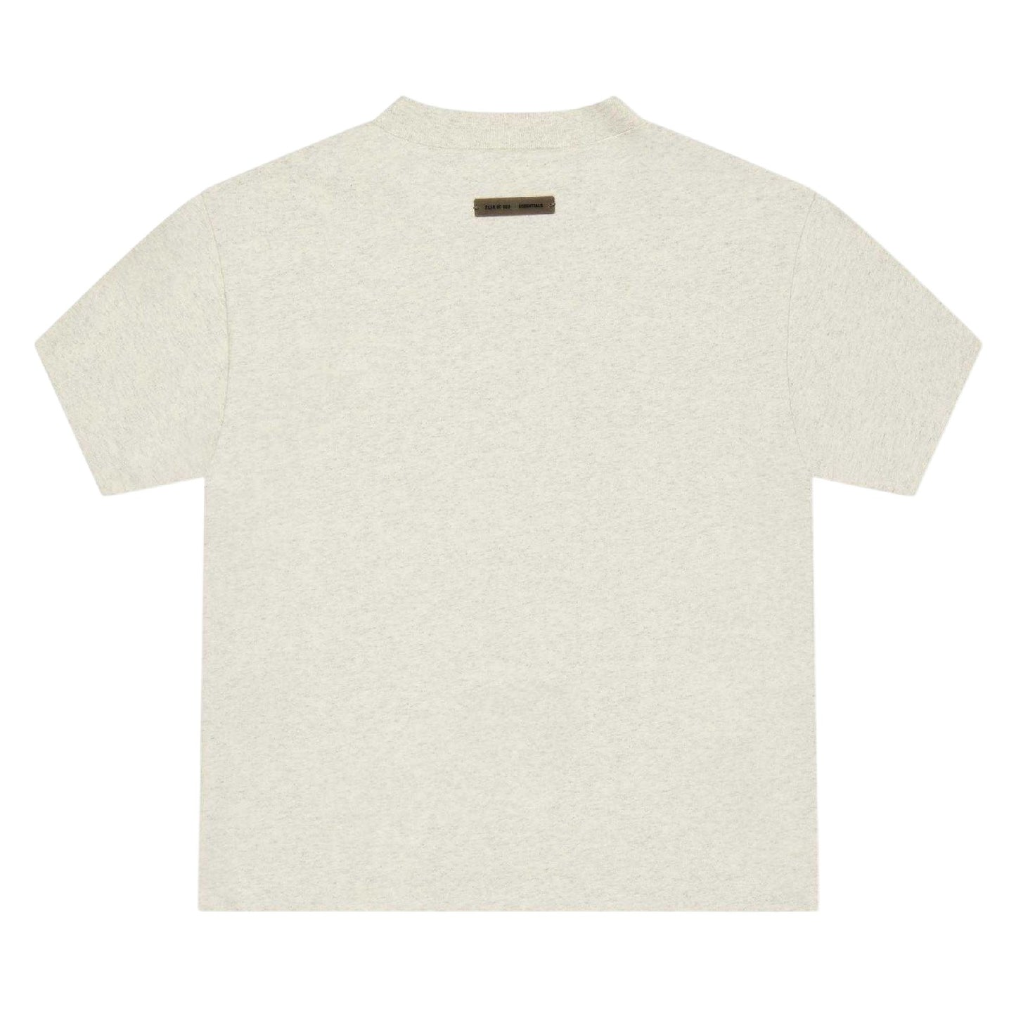 Oatmeal Heather - Back - Fear Of God Essentials Childrens-Kids Plain Cotton T-Shirt