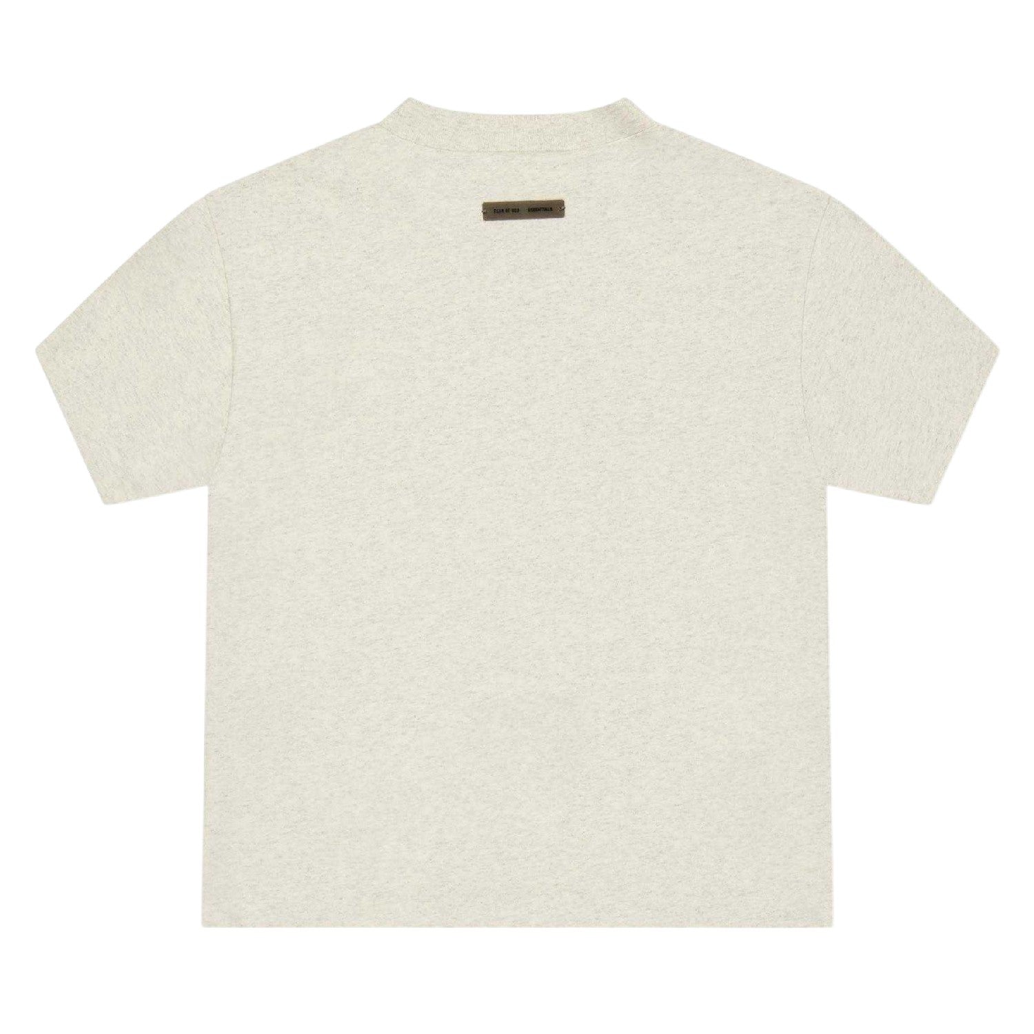 Oatmeal Heather - Back - Fear Of God Essentials Childrens-Kids Plain Cotton T-Shirt