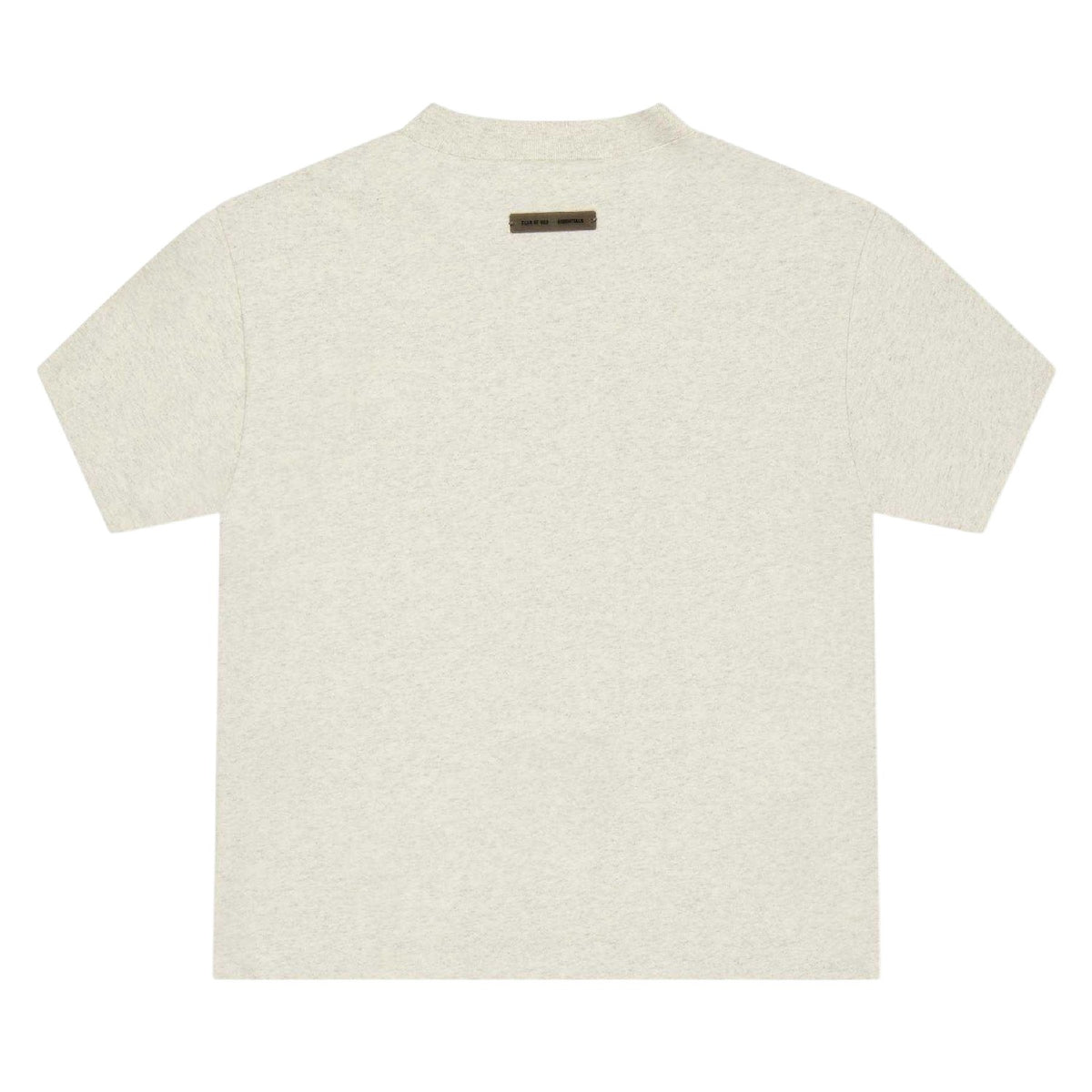 Oatmeal Heather - Back - Fear Of God Essentials Childrens-Kids Plain Cotton T-Shirt