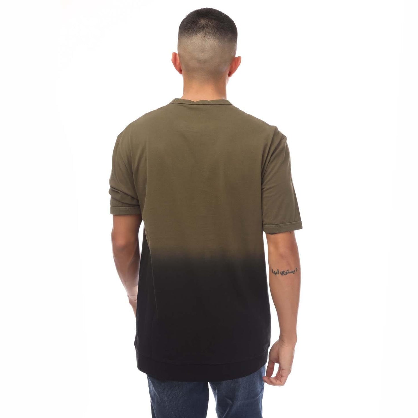 Green - Back - Fred Perry Mens Ombre T-Shirt