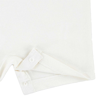 White - Lifestyle - Lacoste Baby Core Embroidered Logo Romper
