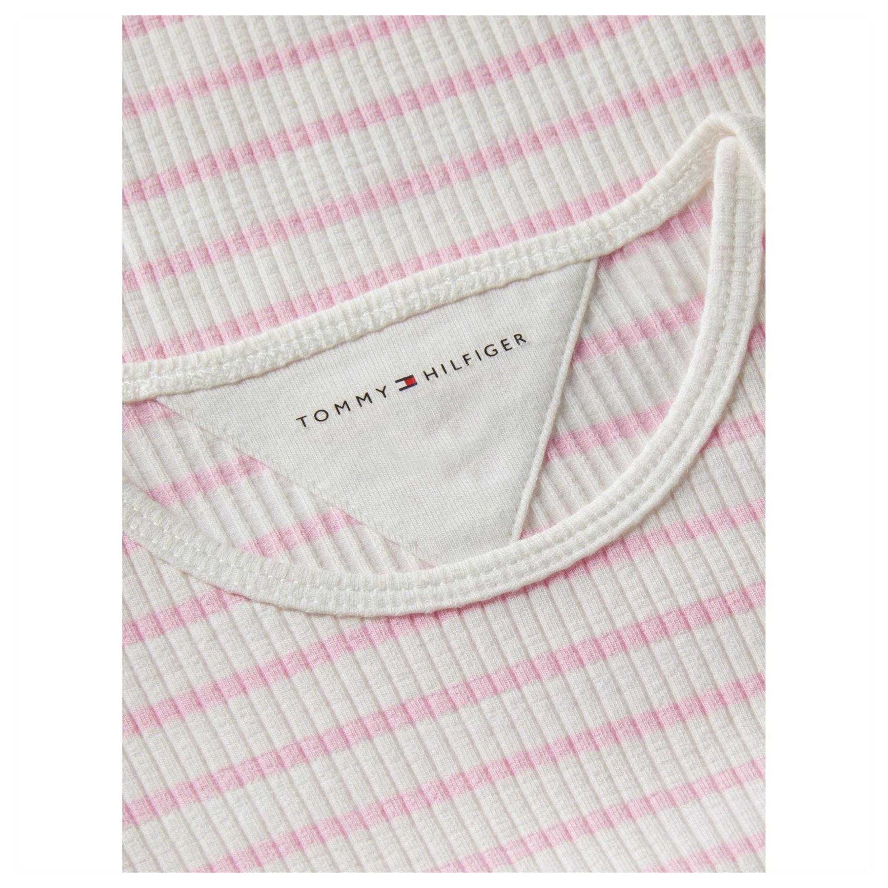 Pink-White - Side - Tommy Hilfiger Baby Girls Bodysuit (Pack of 3)